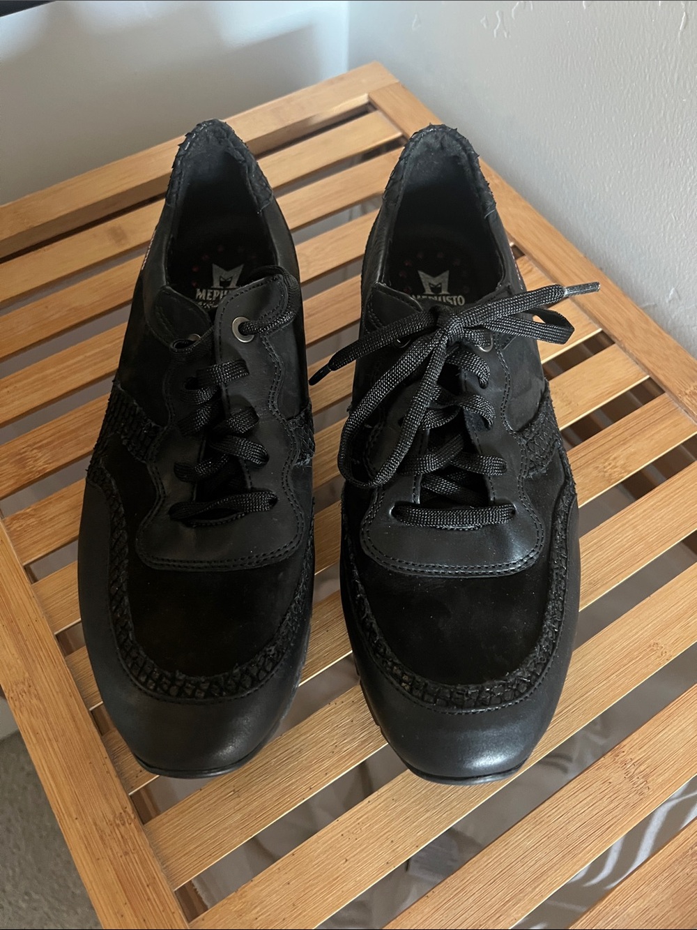 Mephisto Women's Black Lace-Up Casual Boots